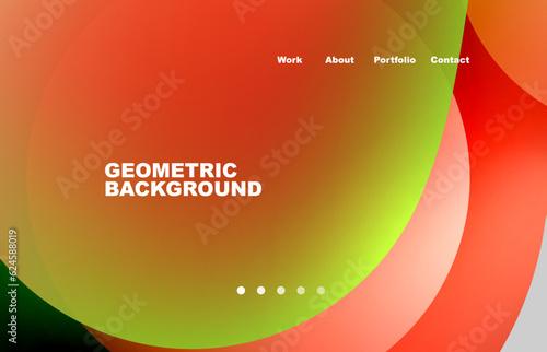 Abstract liquid background for your landing page design. Web page for website or mobile app wallpaper