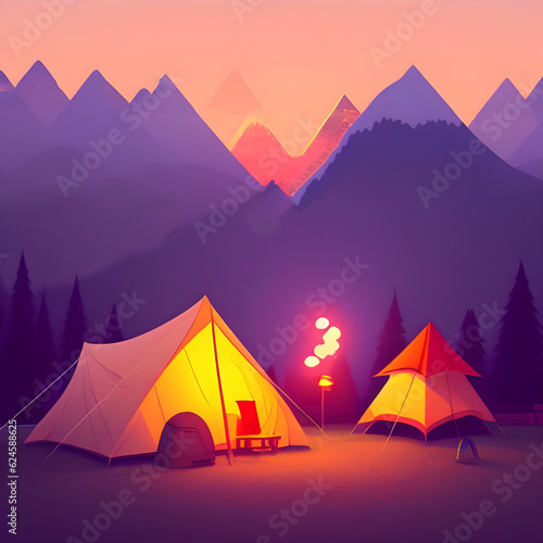 camping in the mountains © Jimumi