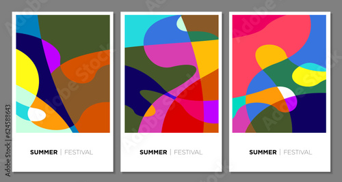 Vector colorful abstract background for summer festival 2023