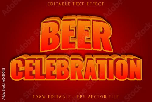 Beer Celebration Editable Text Effect Cartoon Style