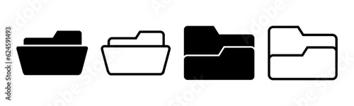 Folder icon set illustration. folder sign and symbol