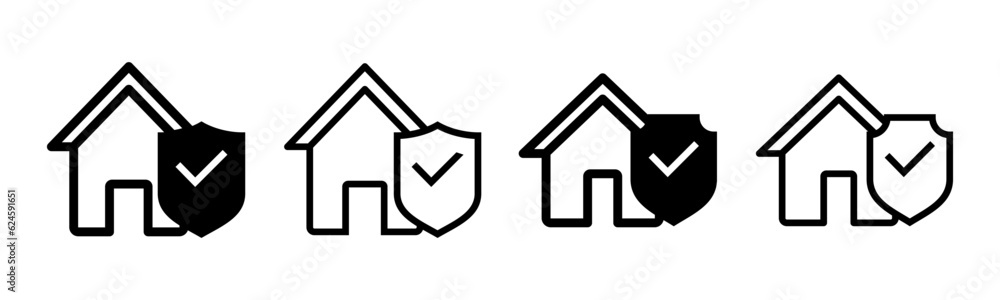 home insurance icon set illustration. home protection sign and symbol home insurance icon set illustration. home protection sign and symbol