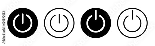 Power icon set illustration. Power Switch sign and symbol. Electric power