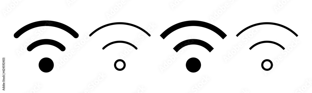 Wifi icon set illustration. signal sign and symbol. Wireless icon Wifi icon set illustration. signal sign and symbol. Wireless icon