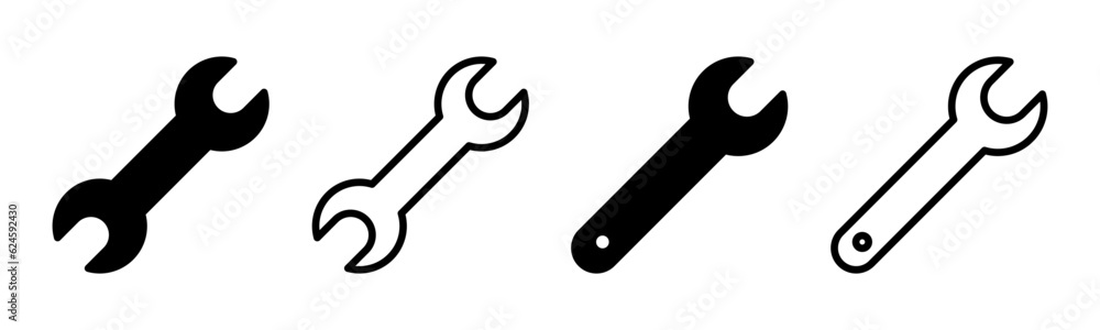Wrench icon set illustration. repair icon. tools sign and symbol Wrench icon set illustration. repair icon. tools sign and symbol