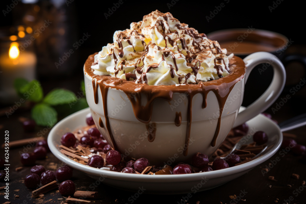 Divine Delights: Savoring the Exquisite Bliss of a Marvelous Chocolate Sundae. Generative AI Divine Delights: Savoring the Exquisite Bliss of a Marvelous Chocolate Sundae. Generative AI