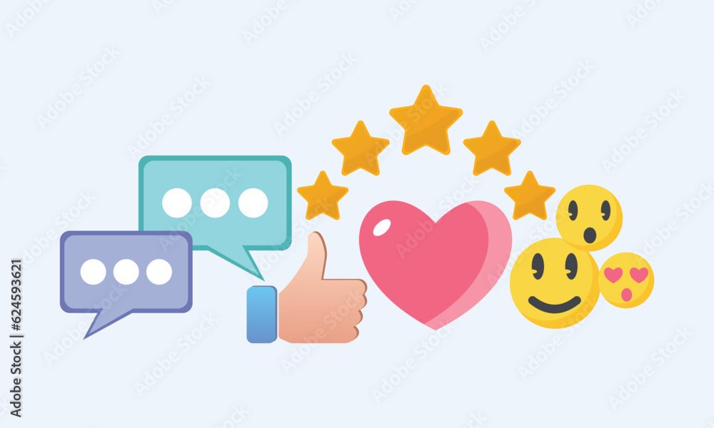 Customer feedback, user experience or client satisfaction, opinion for product and services, review rating or evaluation concept.on white background.Vector Design Illustration. Customer feedback, user experience or client satisfaction, opinion for product and services, review rating or evaluation concept.on white background.Vector Design Illustration.