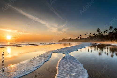  Shades of Serenity Sun-kissed Beach Vibes Through the Lens of Sunglasses  a peaceful and isolated cove surrounded by cliffs