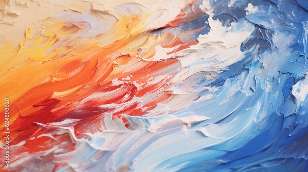 A close-up of a brushstroke on a painting