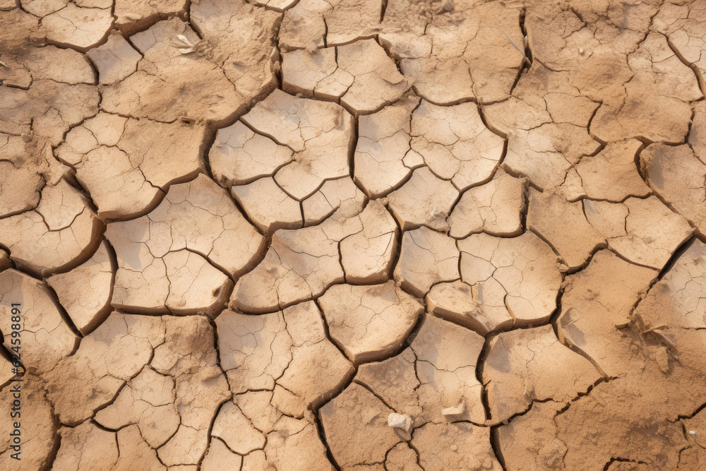 Cracked dried earth soil. Generative AI Cracked dried earth soil. Generative AI