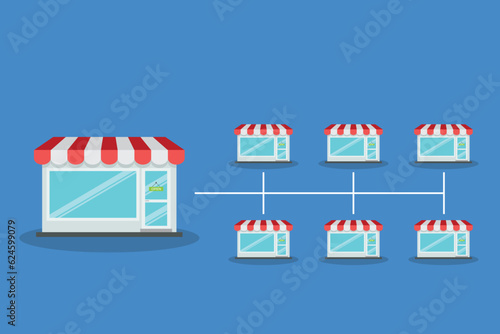 Expanding Small Business. Franchise business. Growth Brand Chain Store, Franchising System