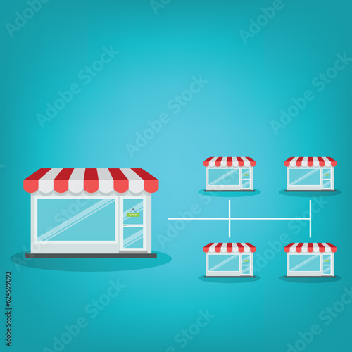Expanding Small Business. Franchise business. Growth Brand Chain Store, Franchising System
