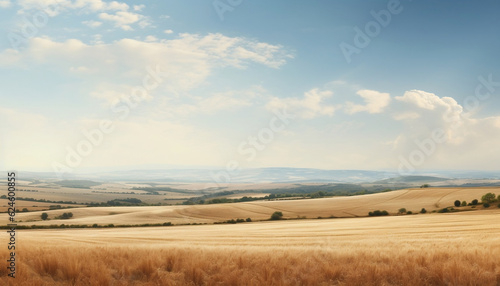 Rural french landscape in summer. 