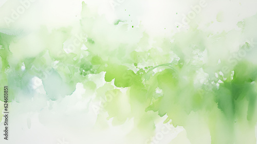 green abstract watercolor hand painted background imge   Generative AI