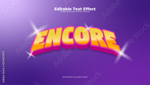 Encore purple editable text effect