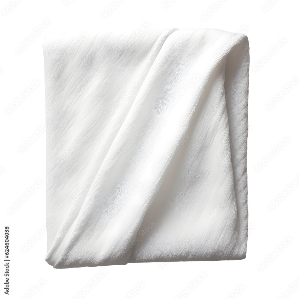 Naklejka premium folded white cloth