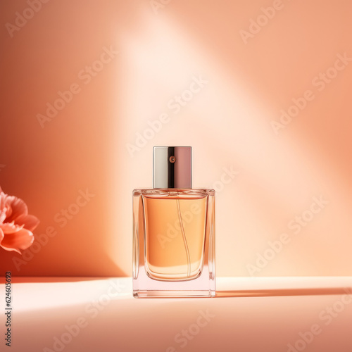 modern minimalist perfume bottle design, isolated. AI Generated