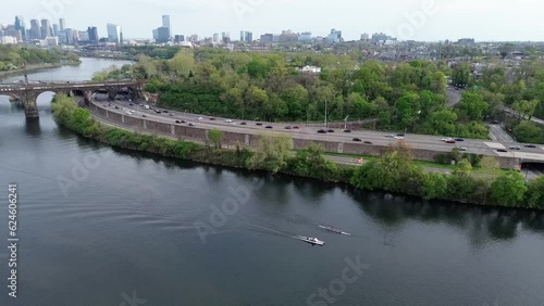 Schuylkill River and highway i76
