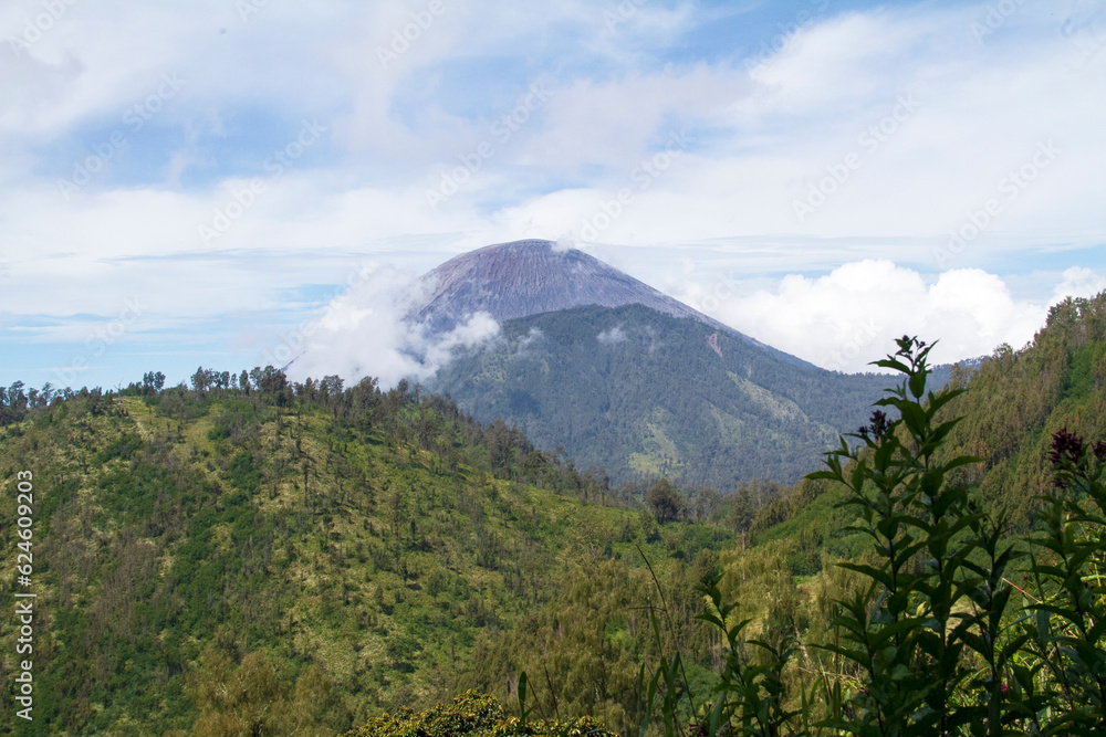 The Semeru, or Mount Semeru, is an active volcano located in East Java, Indonesia. It is located in a subduction zone, where the Indo-Australian plate subducts under the Eurasia plate. It is the highe