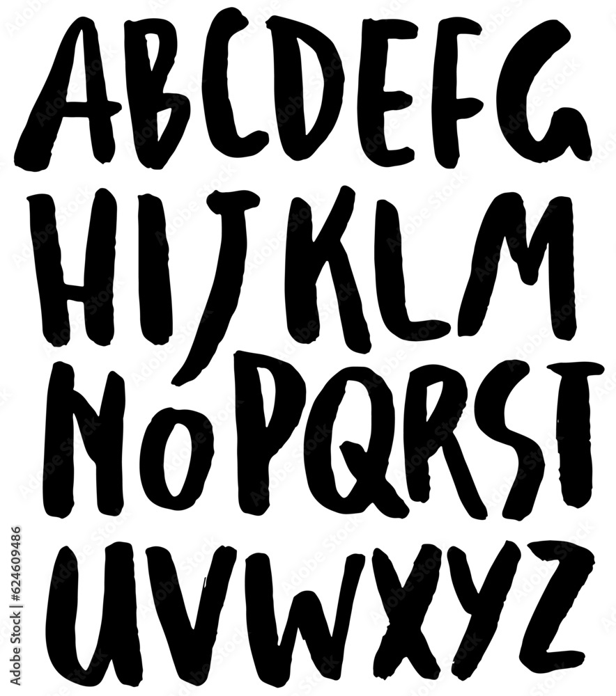 Hand Drawn Modern Brush Font Hand Drawn Modern Brush Font