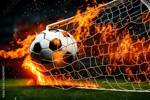 soccer ball in flames © Faisal Ai