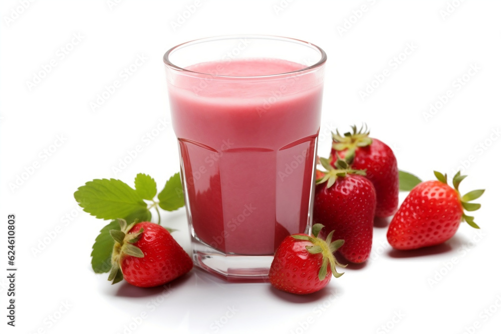 strawberry smoothie isolated on white strawberry smoothie isolated on white