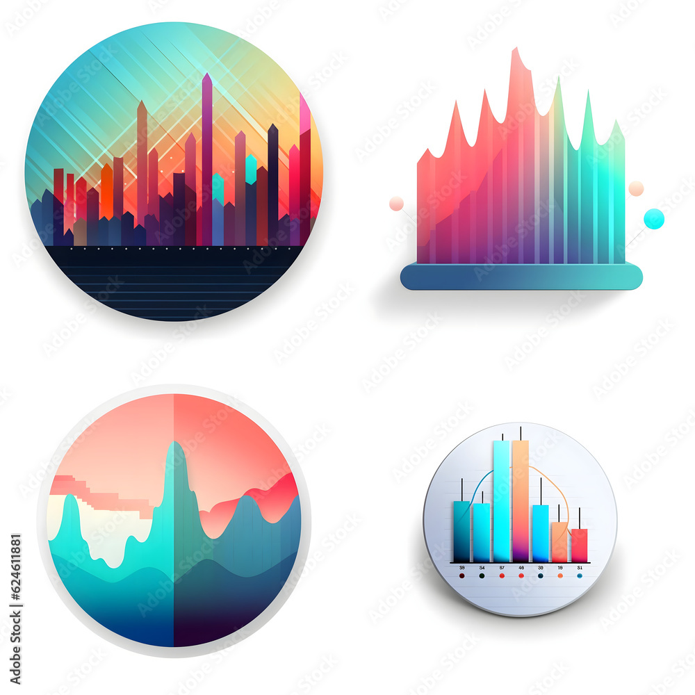 Icon of a graph with a transparent background Generative AI Stock ...