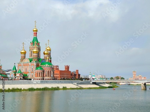 Yoshkar-Ola, Republic of Mari El, Russia - 08.20.2021.  Cathedral of the Annunciation of the Most Holy Theotokos photo