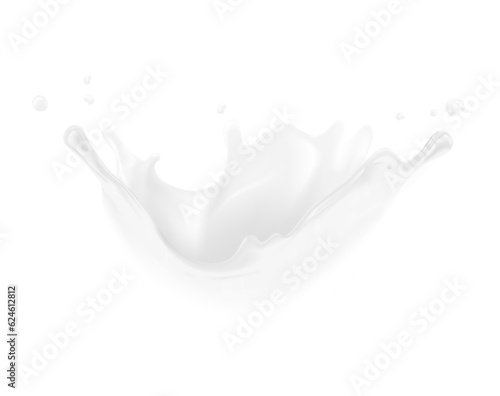White crown splashes with drops. Vector illustration isolated on white background. Can be use for your design. Perfect addition for your filler. EPS10.	