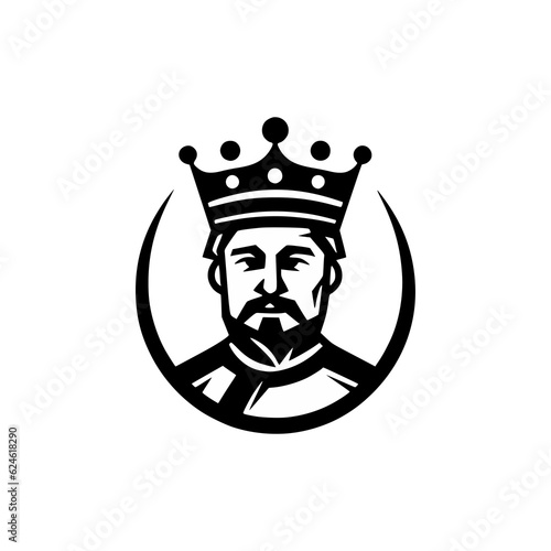simple king man food restaurant logo vector illustration template design
