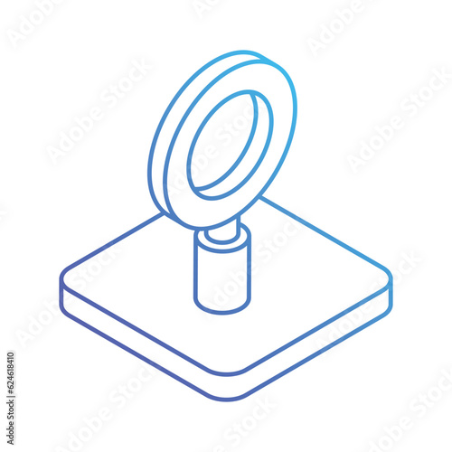 Magnifire Glass Icon, vector stock illustration.