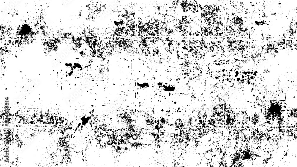 Abstract vector black and white grunge background. Grunge background black and white vector. Abstract texture of dust, dirt, stains.