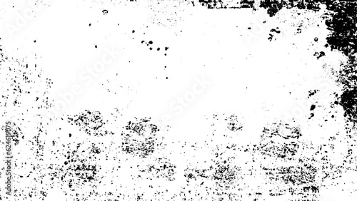 Black blobs isolated on white. Ink splash. Brushes droplets. Grainy texture background. Digitally generated image.