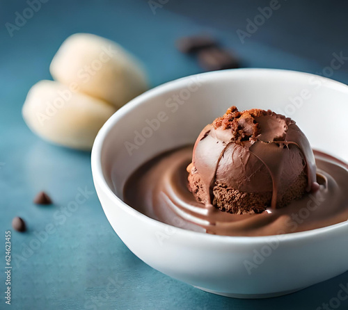 Photography capturing the velvety smoothness of chocolate ice cream
