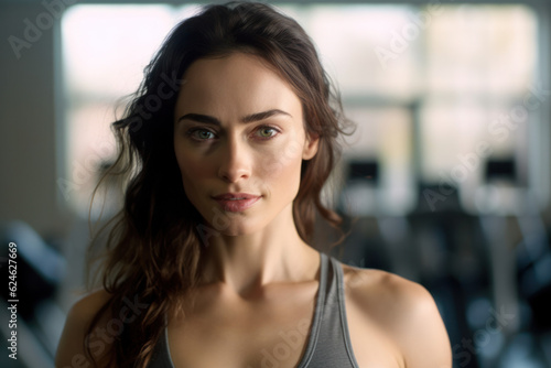 Portrait of smiling woman exercising at gym for arms and shoulders muscles. Fitness exercising in gym. Free Download Portrait of smiling woman exercising at gym for arms and shoulders muscles. Fitness exercising in gym. - GFXLoad