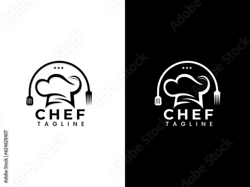 Chef logo design. Chef master logo. Hotel. Cook. Food cooking. Restaurant. Business. Finance. Creative chef. King. Modern. Premium template. Luxury. Gold