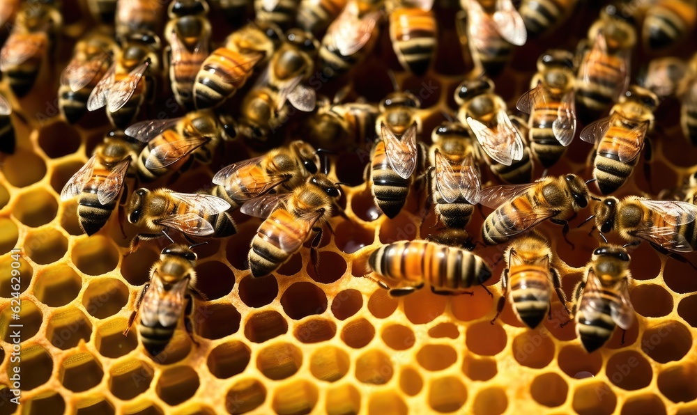 In the hive, bees work industriously, crafting perfect honeycomb cells. Creating using generative AI tools In the hive, bees work industriously, crafting perfect honeycomb cells. Creating using generative AI tools