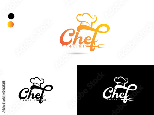 Chef logo design. Chef master logo. Cook. Hotel. Restaurant. Food cooking. Business. Finance. Creative chef. Modern. Premium template