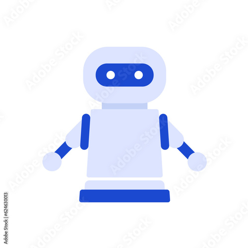 可愛くてシンプルなロボットのベクターイラスト素材。