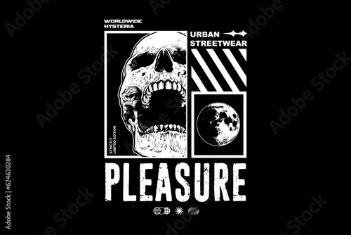 Modern streetwear style vector graphic tee design aesthetic quotes templates