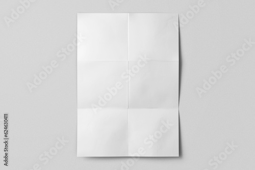Tableau sur toile blank a4 six fold paper urban modern minimal portrait realistic poster flyer wit
