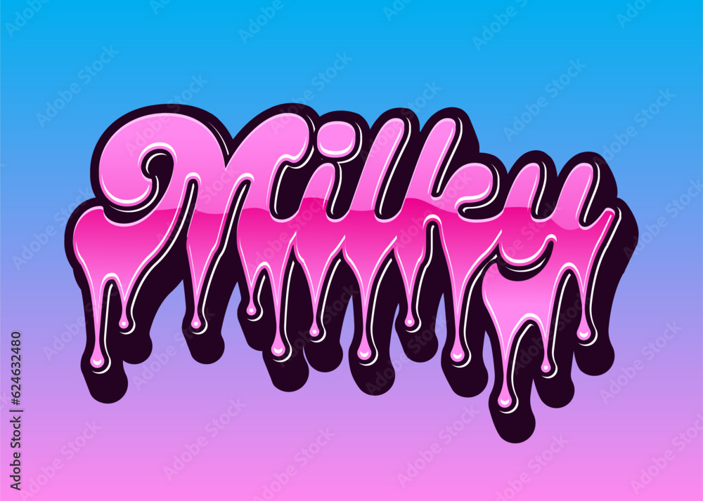 Milky Text effect vector background. Vector eps 10 Milky Text effect vector background. Vector eps 10