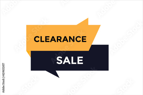 Clearance sale button web banner templates. Vector Illustration 
