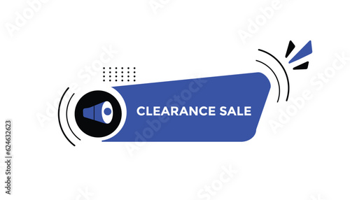 Clearance sale button web banner templates. Vector Illustration 

