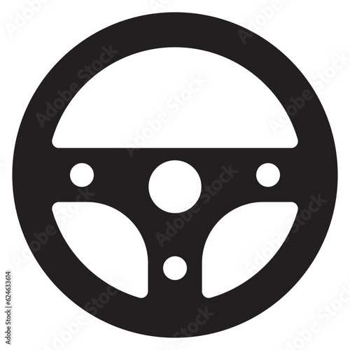 steering wheel icon vector