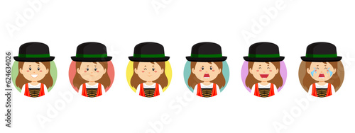 Austrian Avatar with Various Expression