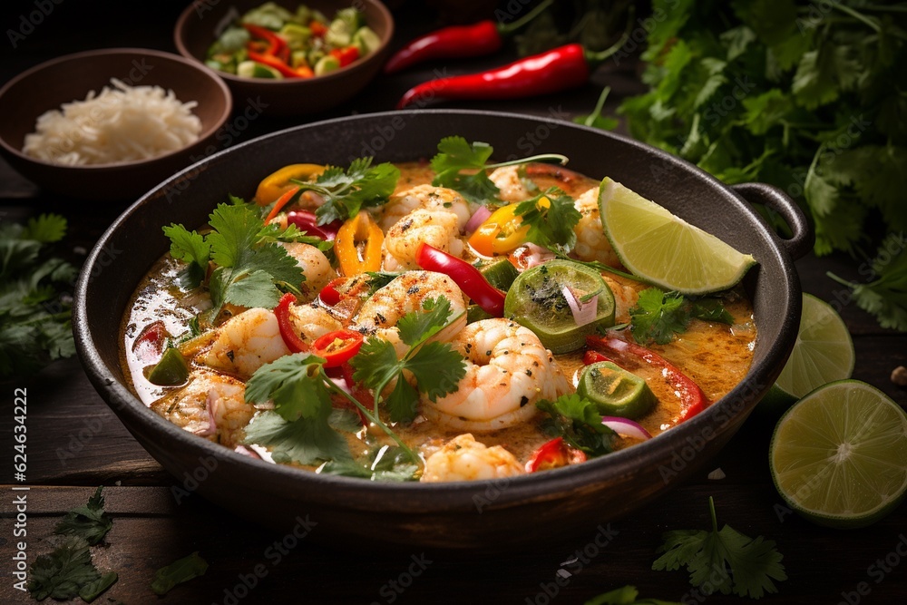 Moqueca Delight, A Captivating Image of Traditional Brazilian Fish Stew Created with Generative AI Moqueca Delight, A Captivating Image of Traditional Brazilian Fish Stew Created with Generative AI