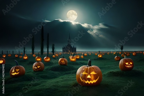 halloween background with pumpkin
