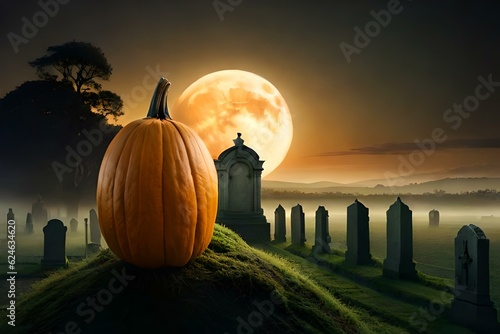 halloween background with pumpkin