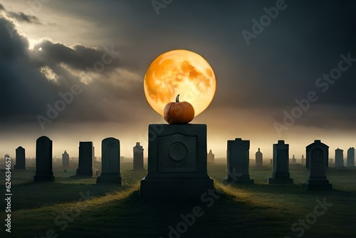 sunset over the cemetery